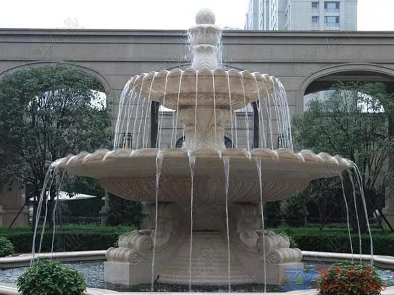 石雕噴泉加工廠家-石雕水缽