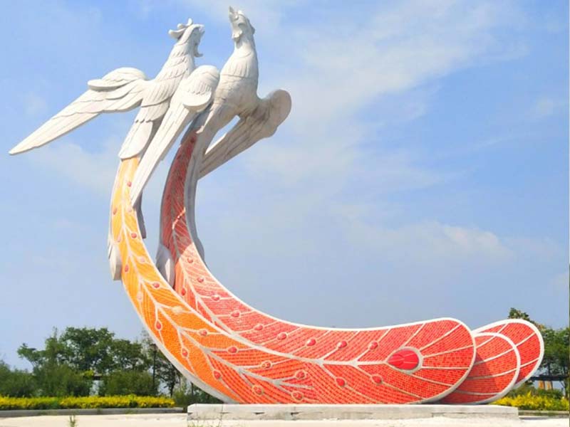 石雕鳳凰圖騰雕刻